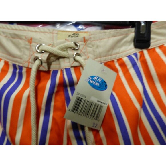 Mr. Swim Men's Swim Trunks with Mesh Lining, Orange, Size 32 - Picture 6 of 7